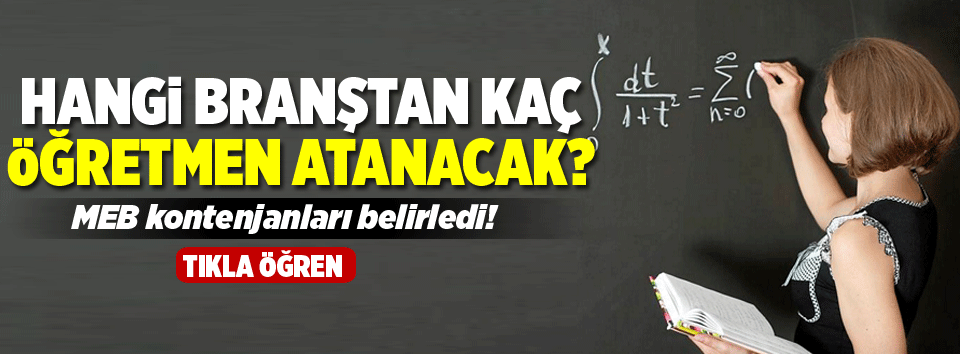 MEB kontenjanları açıkladı