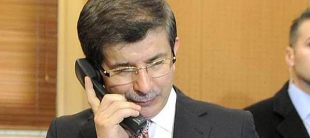 Davutoğlu’ndan taziye telefonu