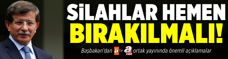 Başbakan Davutoğlu atv - a haber canlı yayınında!