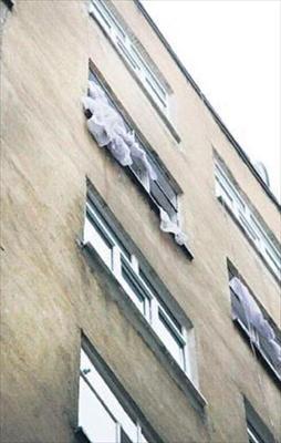 Korkuyla 6. kattan atladı