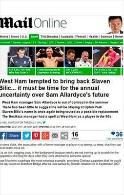 West ham'ın gözü Slaven Bilic'te