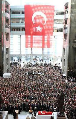 O basın kuruluşları törene alınmadı