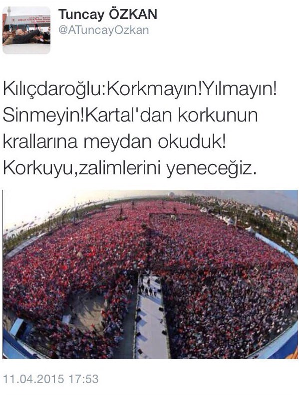 Tuncay Özkan AK Parti mitingi fotoğrafını paylaştı-1