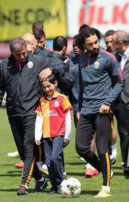 Şehit Kiraz'ın oğlu Galatasaray idmanında