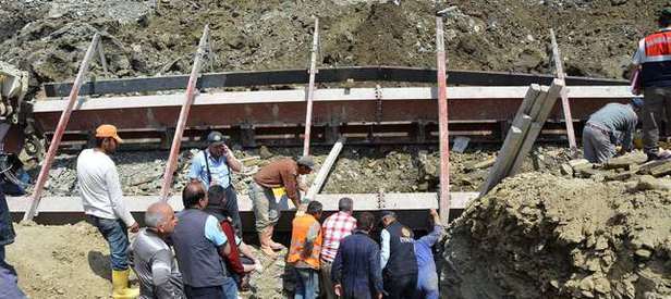 Baraj inşaatında göçük