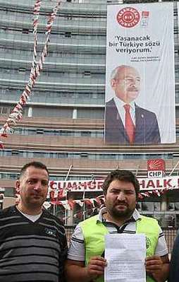 CHP'nin işten attığı işçilerden açlık grevi!