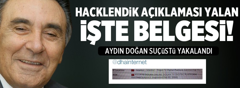 Hacklendik açıklaması yalan