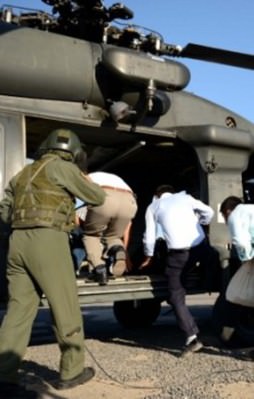 Oy pusulaları askeri helikopterle taşındı