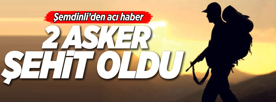 Şemdinli’den acı haber: 2 şehit