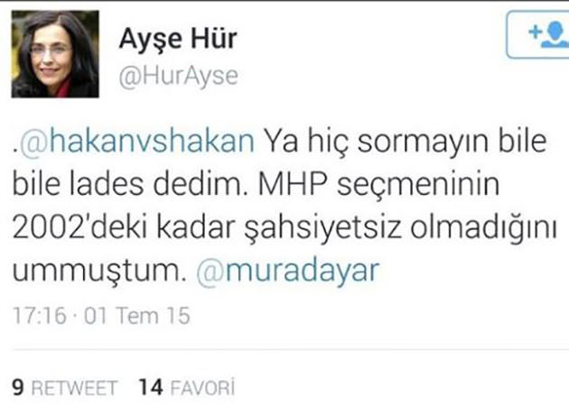 Ayşe Hür'den MHP seçmenine hakaret