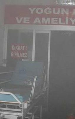 Hastanede yangın çıktı