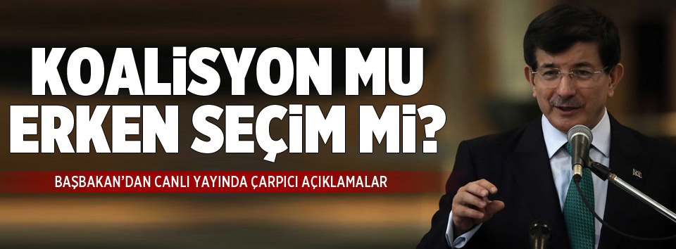 Davutoğlu canlı yayında soruları cevaplıyor