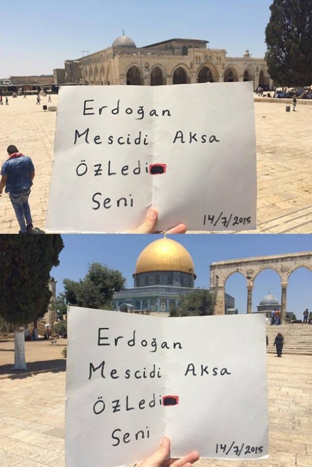 Mescid-i Aksa'dan Erdoğan'a mesaj var-1