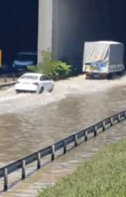 TEM'de su baskını
