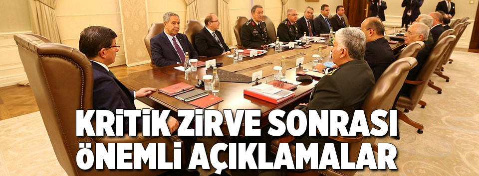Kritik zirve sonrası önemli açıklamalar