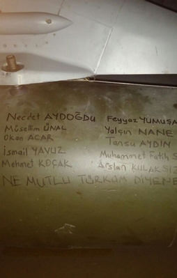 Füzelere şehit isimleri yazıldı