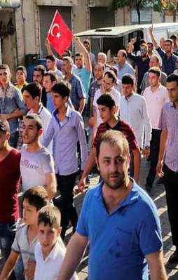 Midyat'ta terör örgütü PKK'ya tepki