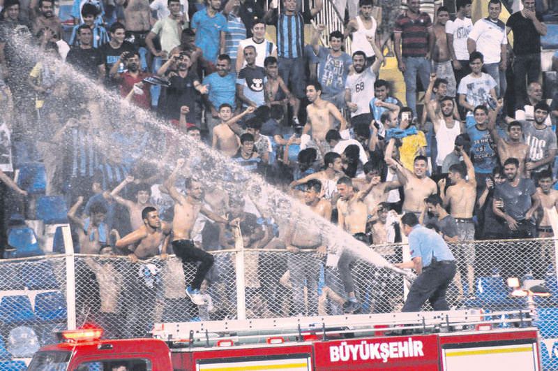 Taraftarın ateşini itfaiye söndürdü