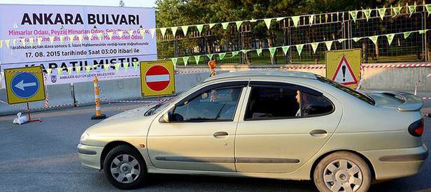 Ankara Bulvarı trafiğe kapatıldı