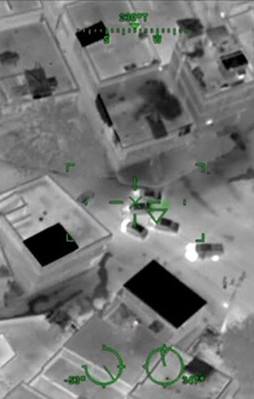 Teröristlerin saldırıları havadan görüntülendi