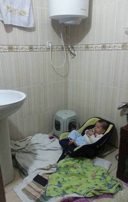 Banyoya saklanan bebeğin mucizevi kurtuluşu