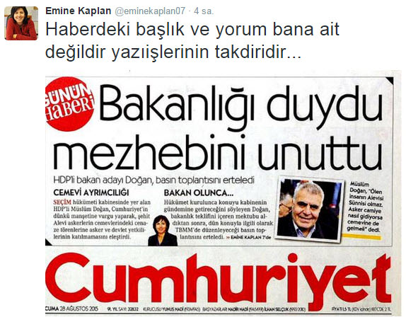 Cumhuriyet muhabiri haberi sahiplenmedi-1