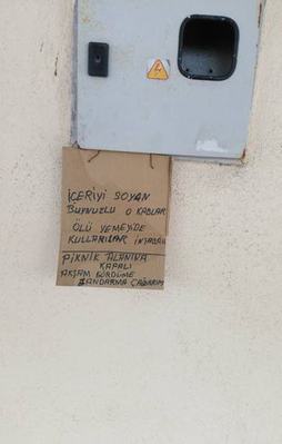 Hırsıza sinirlendi bu notu yazdı