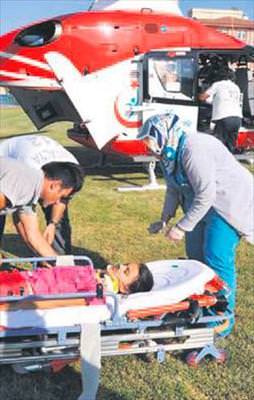 Ambulans Halime için havalandı