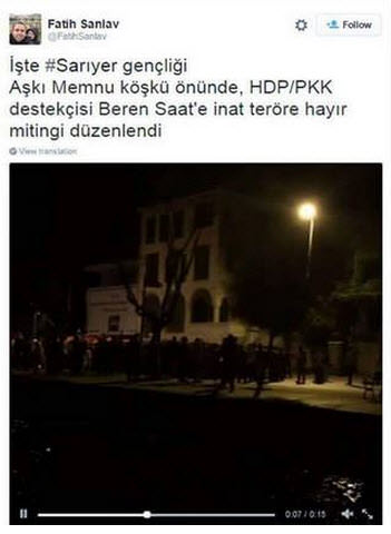 HDP'li Beren Saat'e terör protestosu!-1