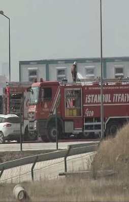 İstanbul'daki belediye garajında yangın