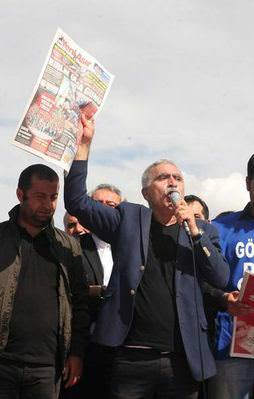 Terör mitinginde çirkin tahrik