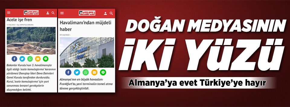Hürriyet'in havalimanı ikiyüzlülüğü!