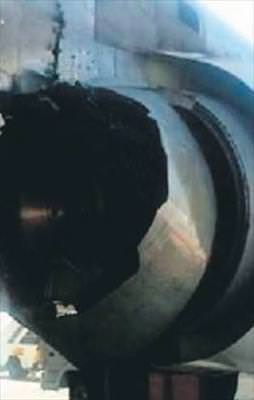 Gökten motor düştü