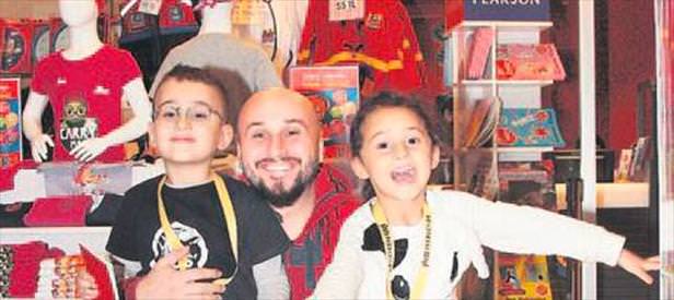 Çocuklarıyla çocuk oldu