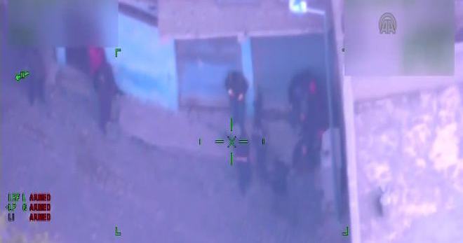 Hain pusu havadan görüntülendi