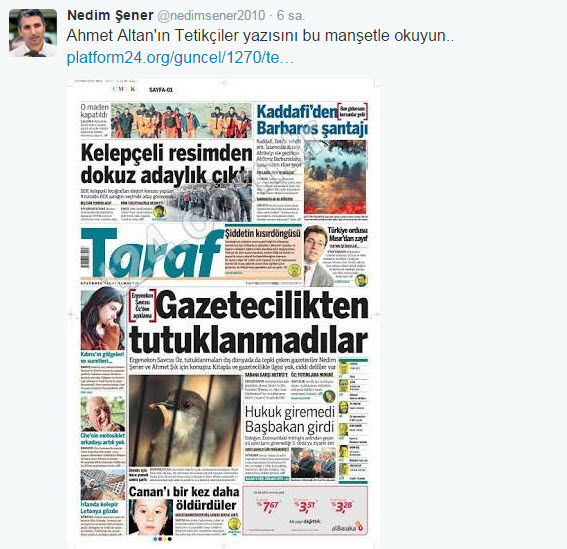 Nedim Şener'den Ahmet Altan'a sert sözler-1