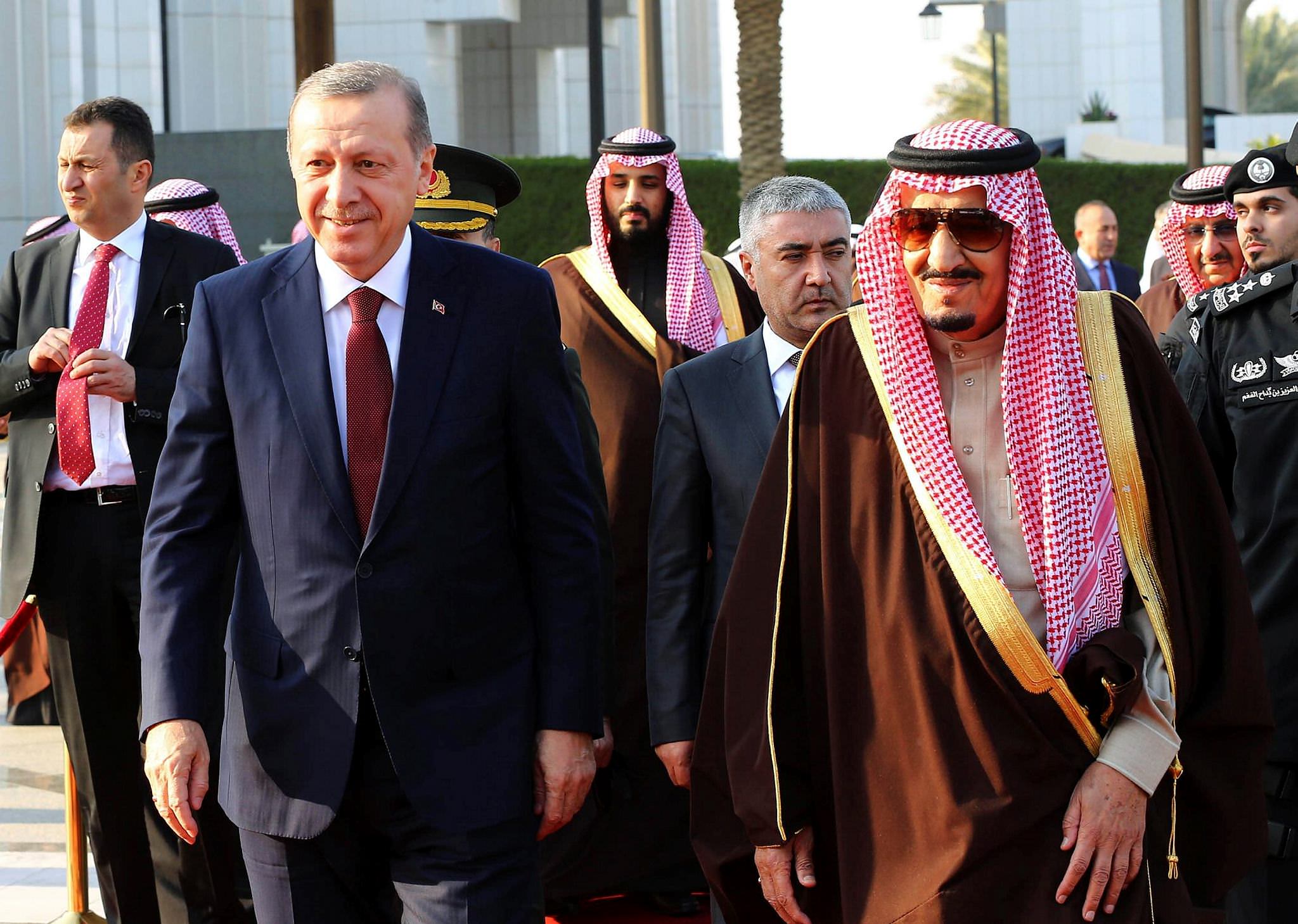 Cumhurbaşkanı Erdoğan'a kral karşılama-1