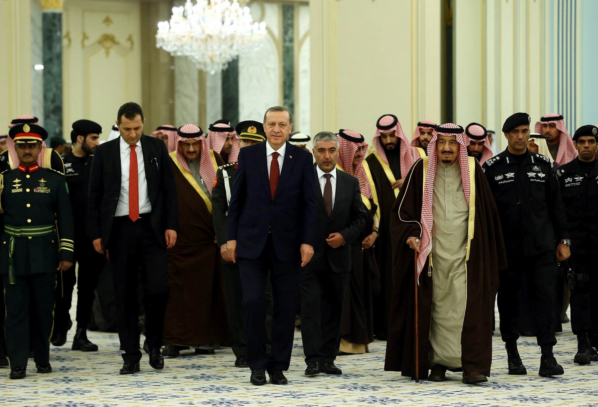 Cumhurbaşkanı Erdoğan'a kral karşılama-3