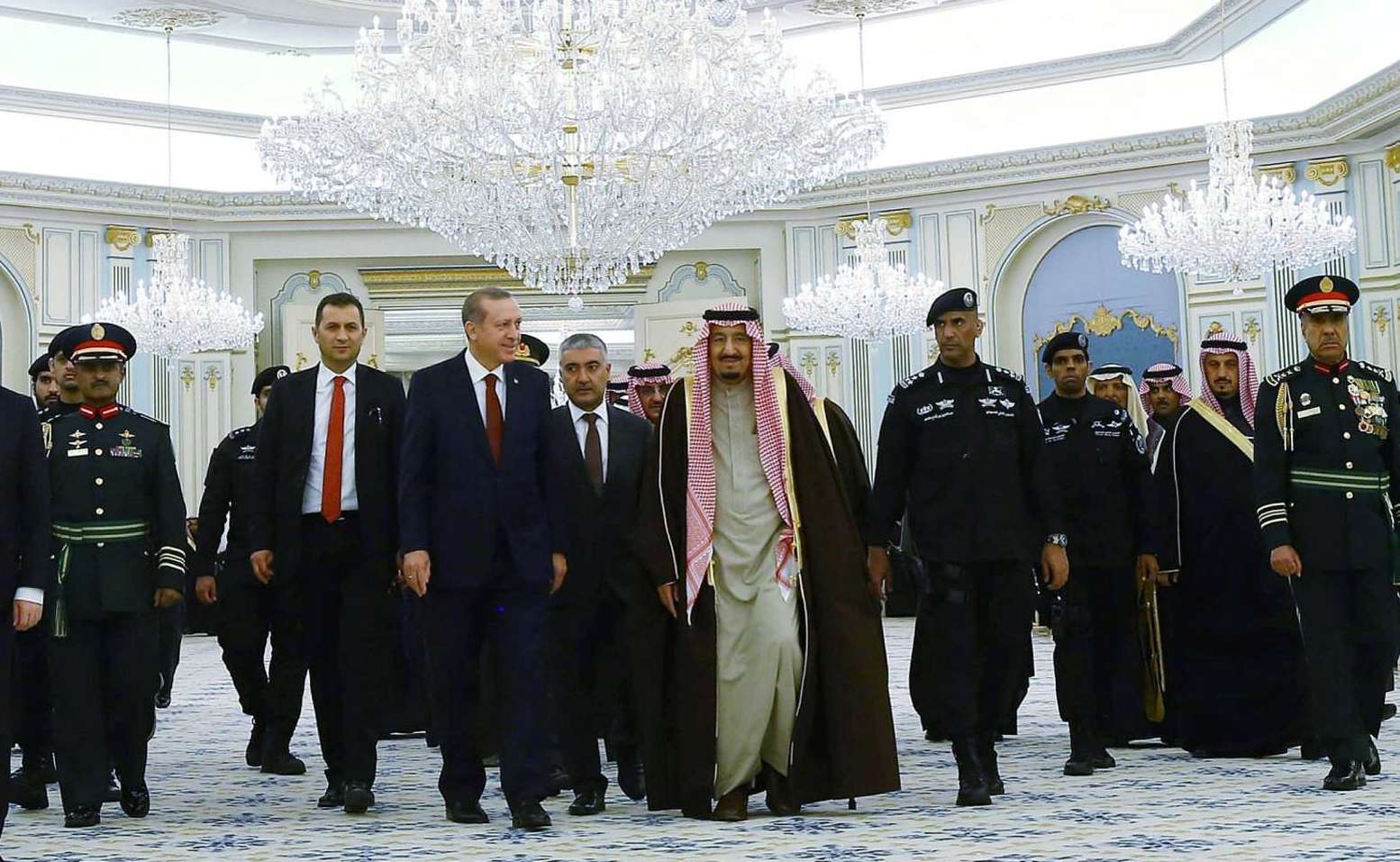 Cumhurbaşkanı Erdoğan'a kral karşılama-2