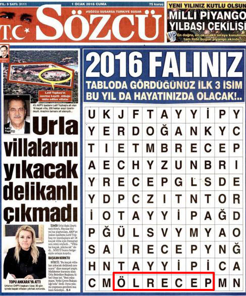 Sözcü'den Cumhurbaşkanı Erdoğan'a ağır hakaret!-1