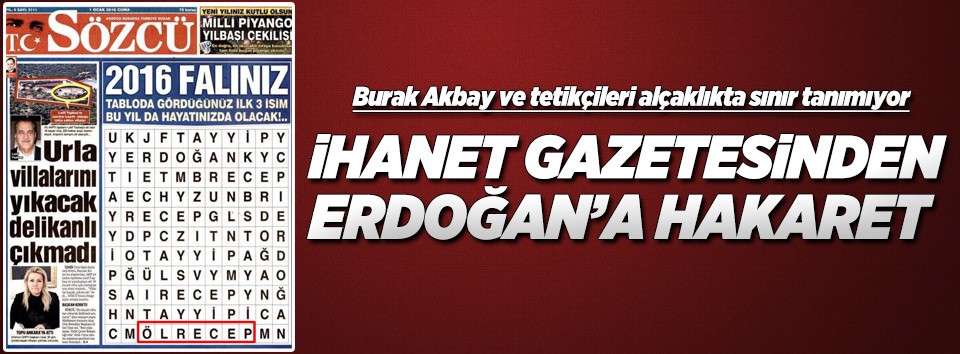 Hesap vereceksin Sözcü!-1