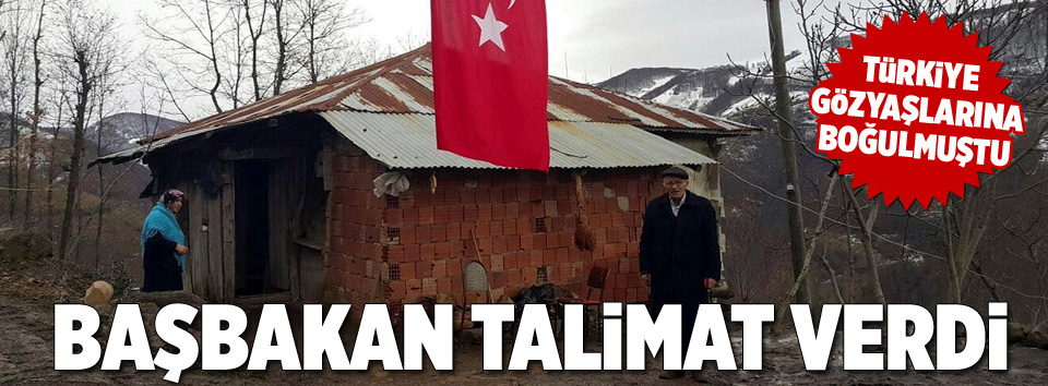 Başbakan şehit evi için talimat verdi