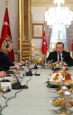 Cumhurbaşkanı Erdoğan ABD heyetiyle görüştü