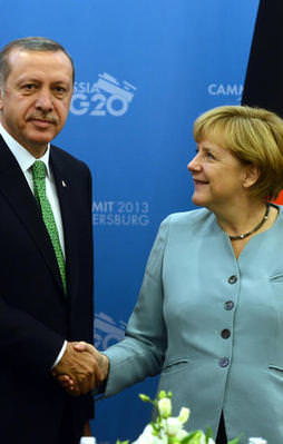 Cumhurbaşkanı Erdoğan, Merkel ile görüştü