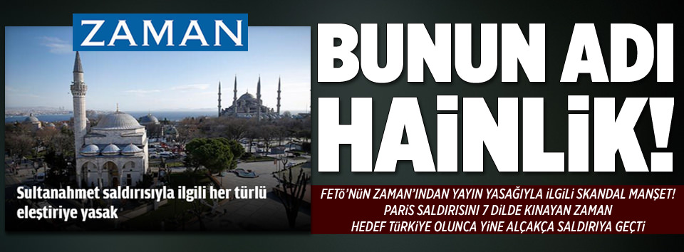 Bunun adı hainlik!