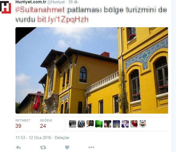 Hürriyet terör saldırısını fırsata çevirdi