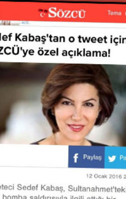 Sözcü'den anında çark