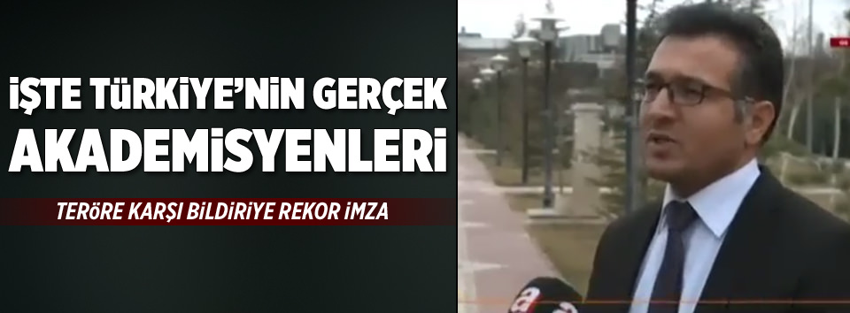 Teröre karşı bildiriyi 5 bin akademisyen imzaladı