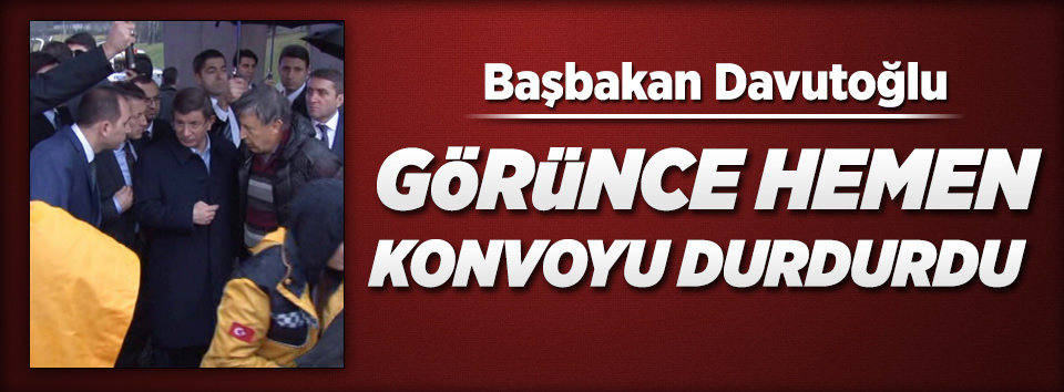 Başbakan kazayı görünce konvoyu durdurdu