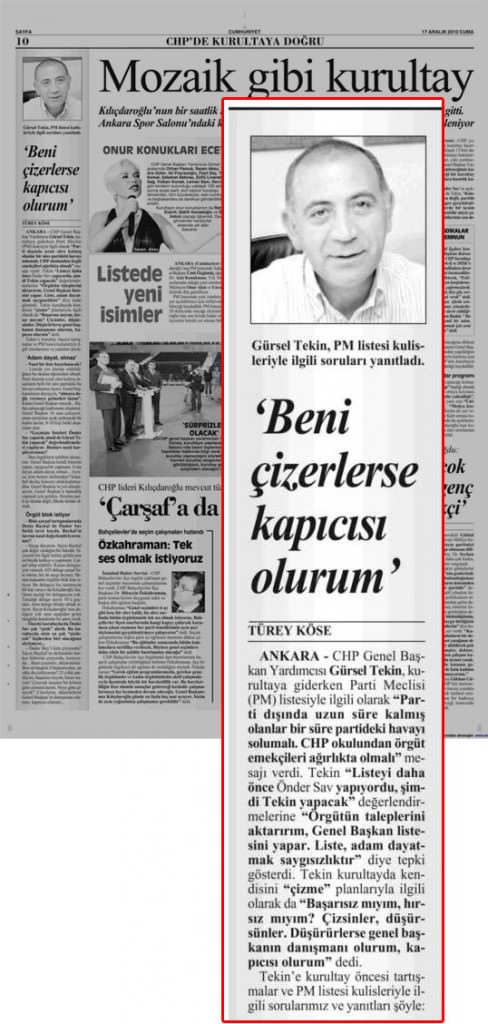 Tekin: Çizik yersem kapıcı olurum-1